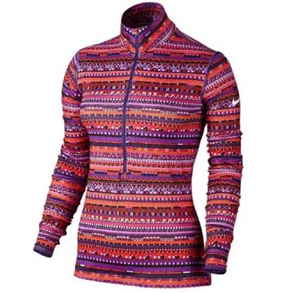 Nike Women's Dri-Fit Pro Warm 8 Bit 1/2 Zip Training Shirt Size Small - Picture 1 of 13